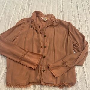 Dusty rose colored button down size S